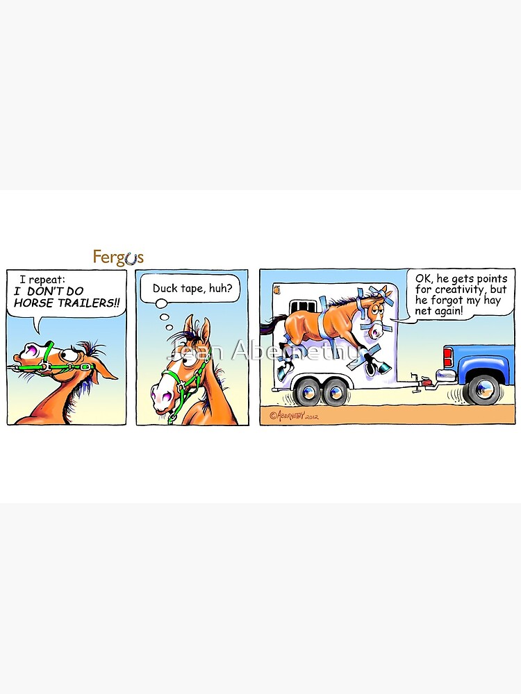 Thumbnail 6 of 6, Coffee Mug, Fergus the Horse: "Duck Tape Huh?" Comic Strip designed and sold by JeanAbernethy.