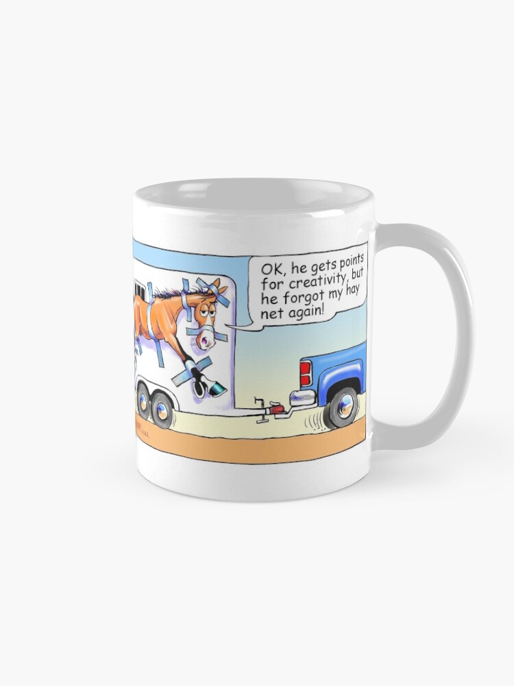 Thumbnail 5 of 6, Coffee Mug, Fergus the Horse: "Duck Tape Huh?" Comic Strip designed and sold by JeanAbernethy.