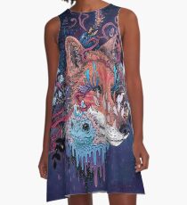 Gesandter (Kitsune) A-Linien Kleid