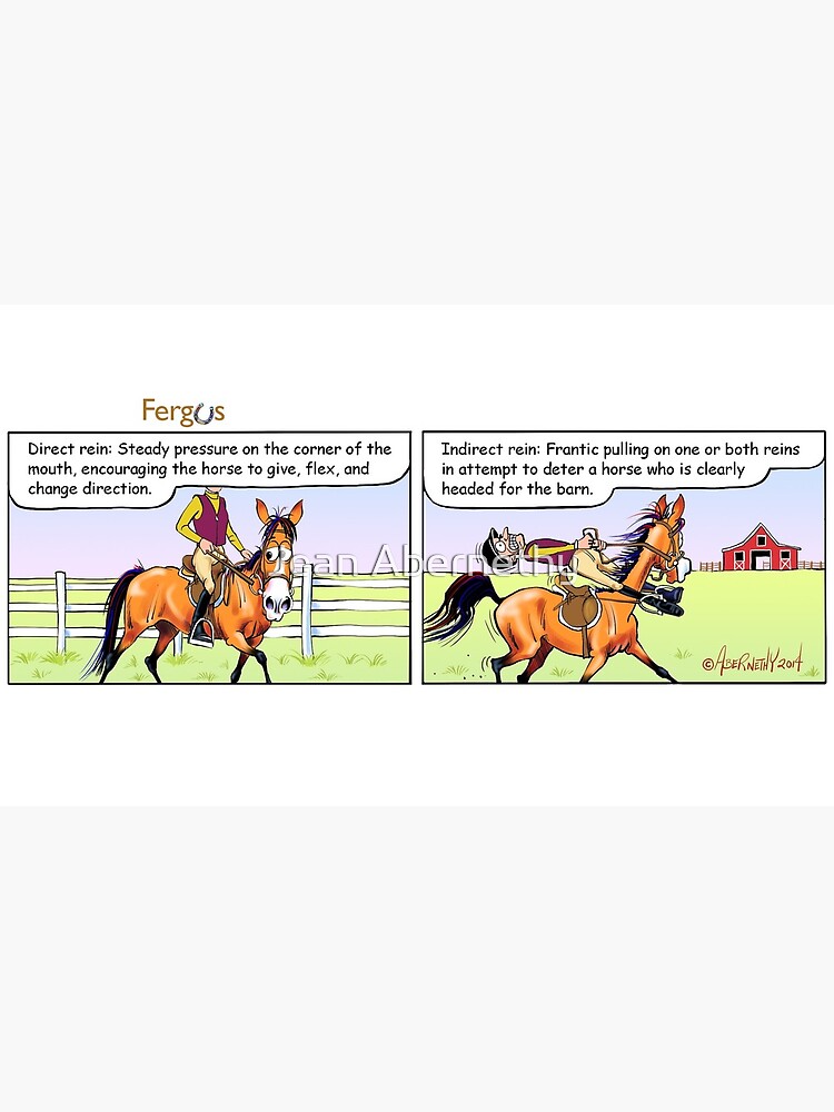 Fergus the Horse: "Direct Rein" Comic Strip by JeanAbernethy