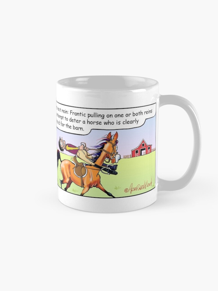 Alternate view of Fergus the Horse: "Direct Rein" Comic Strip Coffee Mug