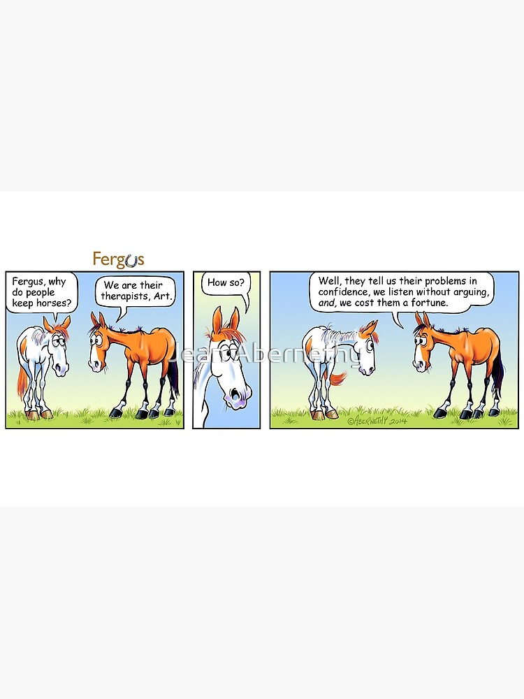 Fergus the Horse: "Therapist" Comic Strip by JeanAbernethy
