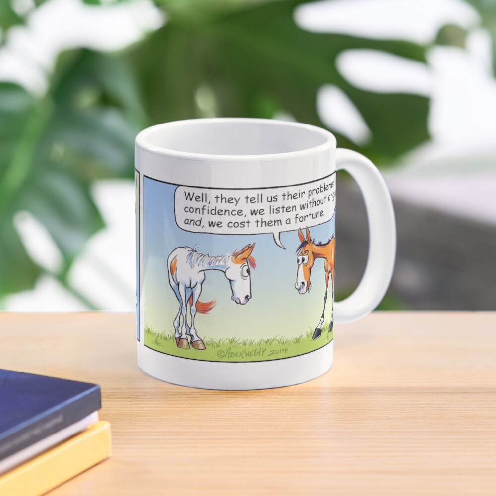 Fergus the Horse: "Therapist" Comic Strip Coffee Mug