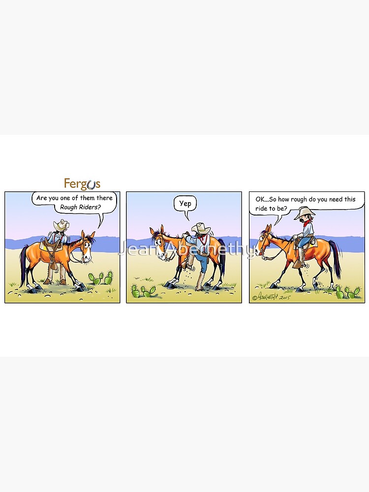 Fergus the Horse: "Rough Rider" Comic Strip by JeanAbernethy