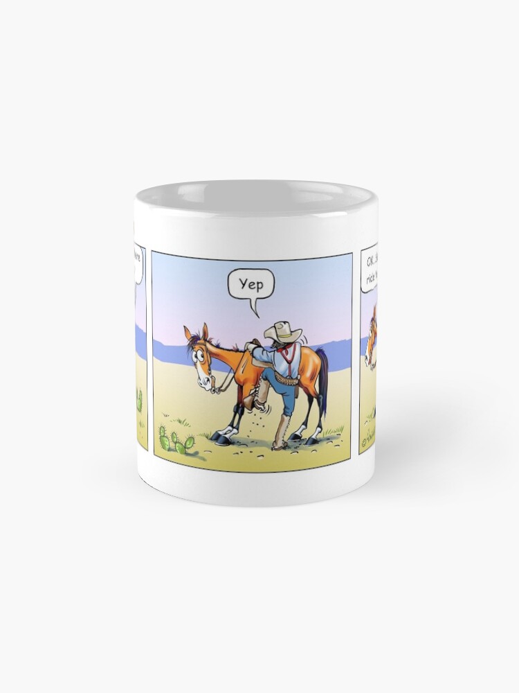 Alternate view of Fergus the Horse: "Rough Rider" Comic Strip Mug