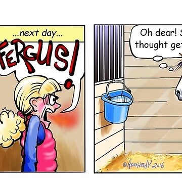 Artwork thumbnail, Fergus the Horse: "50% Off" Comic Strip by Jean Abernethy