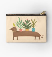 Dacshund & Parrot Zipper Pouch
