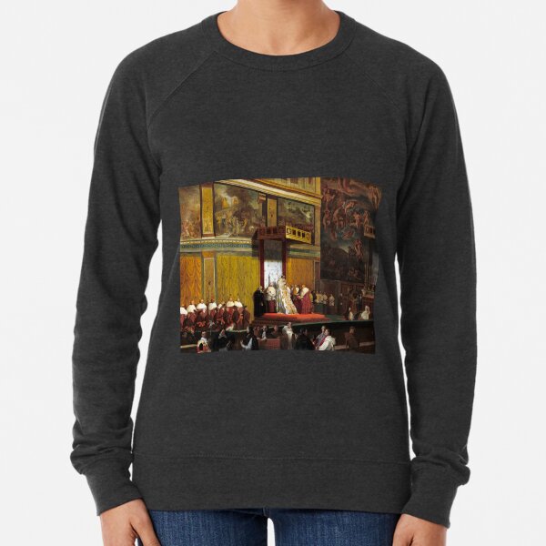 Jean-Auguste-Dominique Ingres Pope Pius VII in the Sistine Chapel Lightweight Sweatshirt
