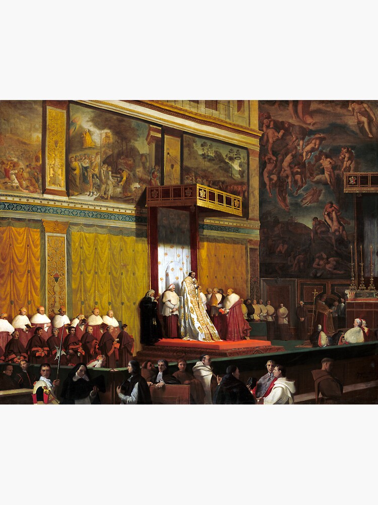 Jean-Auguste-Dominique Ingres Pope Pius VII in the Sistine Chapel by pdgraphics