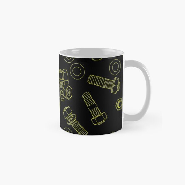 Nuts and studs black and gold Classic Mug