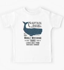 Moby Dick - Captain Ahab Whale Watching Kids T-Shirt