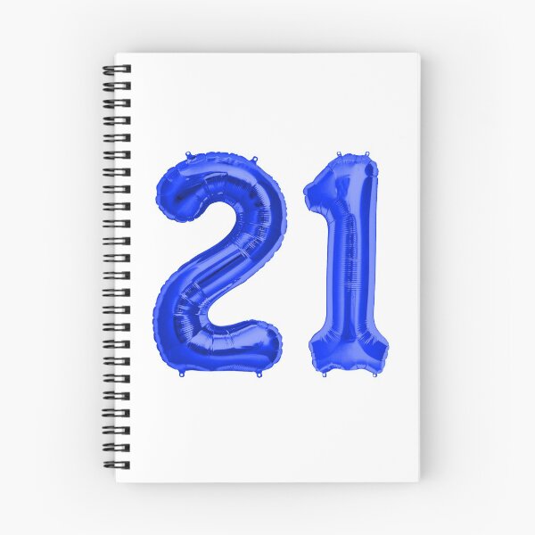 Item preview, Bright Blue 21st Birthday Metallic Helium Balloons Numbers designed and sold by Birthdates.