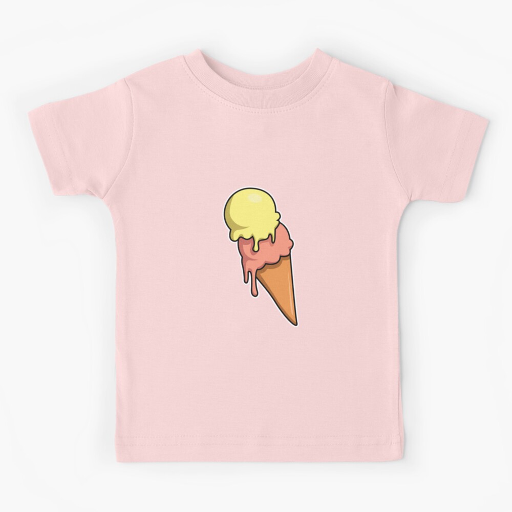 CHOCOOLATE★Melted ice cream print cotton T-shirt CE1 Melted Ice Cream