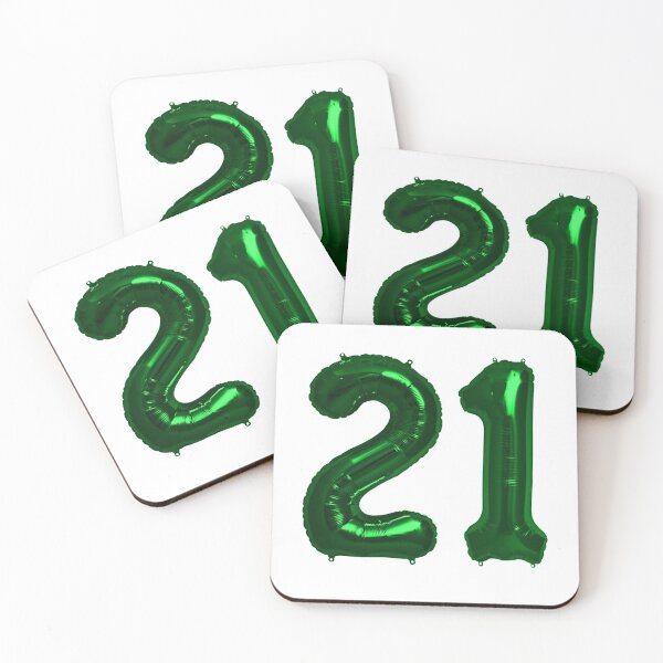 Item preview, Bright Green 21st Birthday Metallic Helium Balloons Numbers designed and sold by Birthdates.