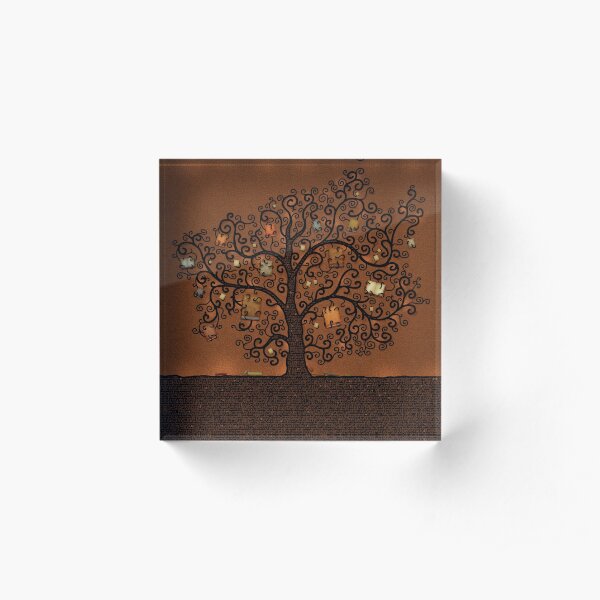 The Tree of Books Acrylic Block