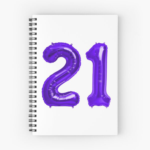 Item preview, Purple 21st Birthday Metallic Helium Balloons Numbers designed and sold by Birthdates.