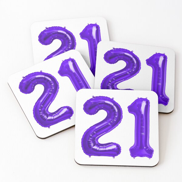 Item preview, Purple 21st Birthday Metallic Helium Balloons Numbers designed and sold by Birthdates.