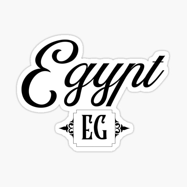 "Egypt Country Code, EG" Sticker by Celticana Redbubble