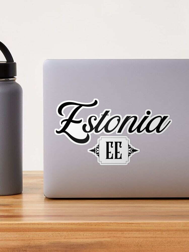 ESTONIE Estonien Né Et Fier EESTI 75mm Vinyle Sticker Autocollant X2