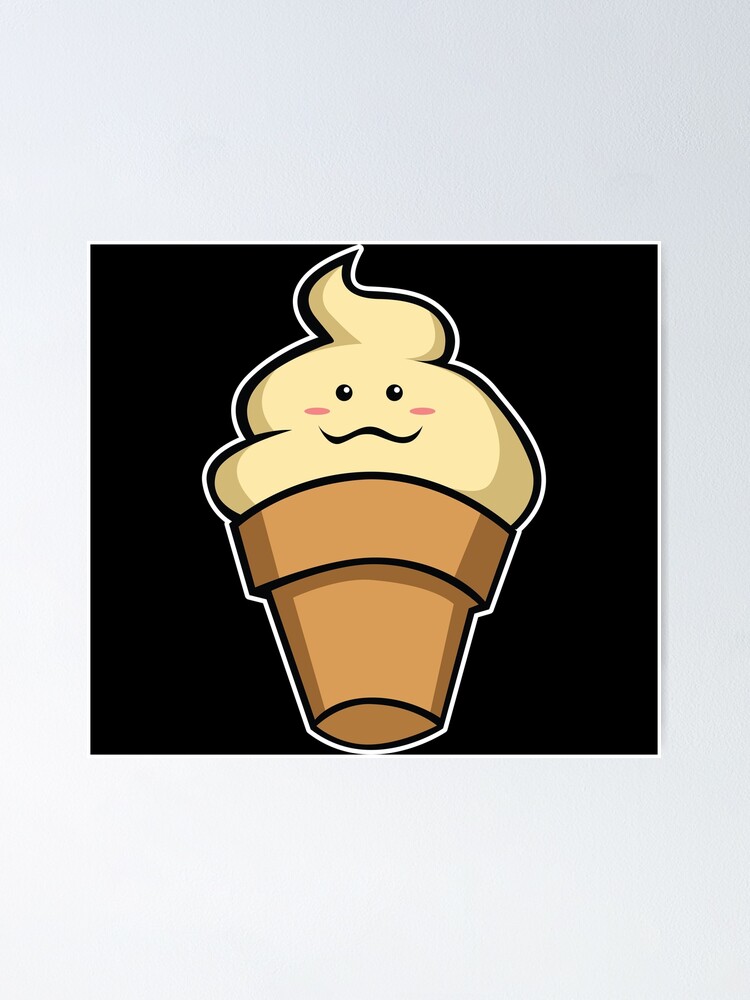 Cute Ice Cream Face Cartoon Kids Cone Cute Ice Cream Face Cartoon Kids Cone