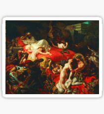 Ferdinand Victor Eugene Delacroix - The Death of Sardanapalus â›” HQ quality Sticker