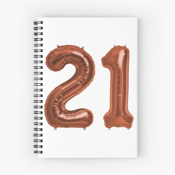 Item preview, Copper 21st Birthday Metallic Helium Balloons Numbers designed and sold by Birthdates.