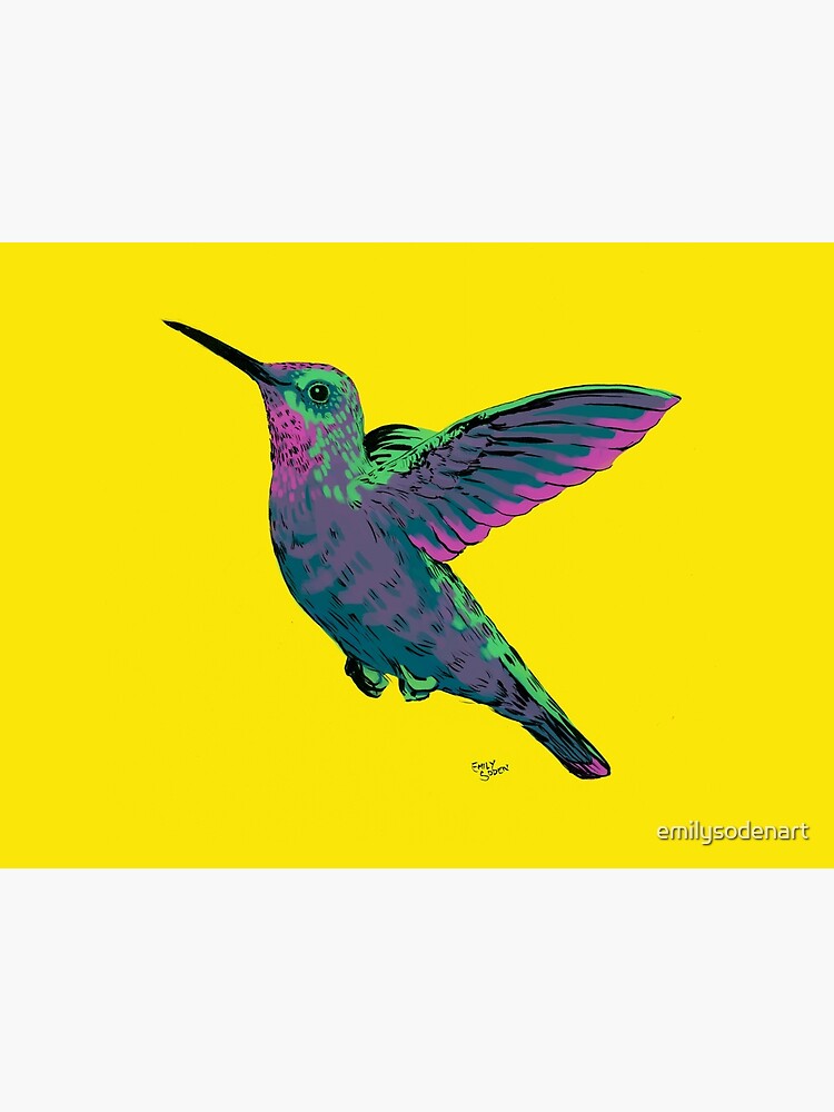 "Psychedelic Hummingbird" Poster for Sale by emilysodenart Redbubble