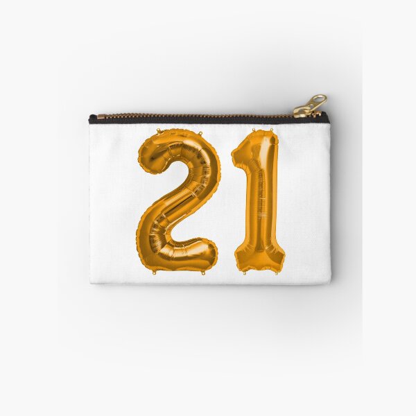 Item preview, Orange 21st Birthday Metallic Helium Balloons Numbers designed and sold by Birthdates.