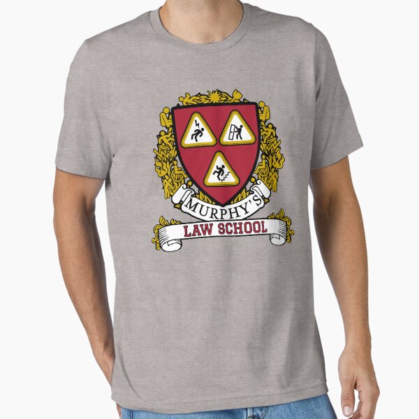 Vista previa del artículo con la obra «Murphy's Law School Crest», diseñado y vendido por designsbycollin.