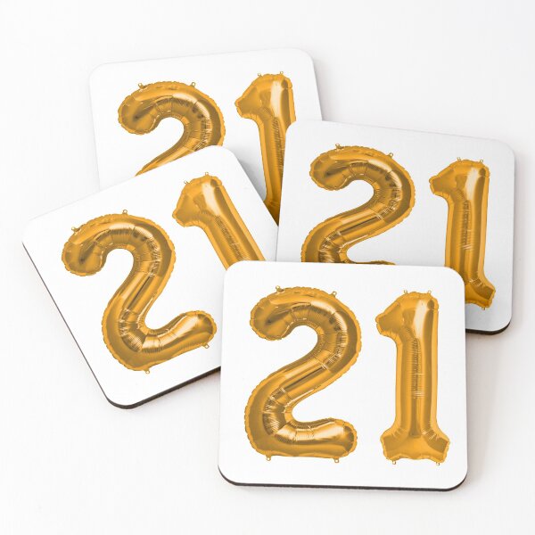 Item preview, Orange 21st Birthday Metallic Helium Balloons Numbers designed and sold by Birthdates.