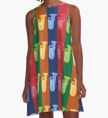 MUSICAL INSTRUMENTS SILHOUETTES - TUBA A-Line Dress