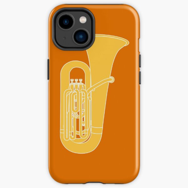 MUSICAL INSTRUMENTS SILHOUETTES - TUBA iPhone Tough Case