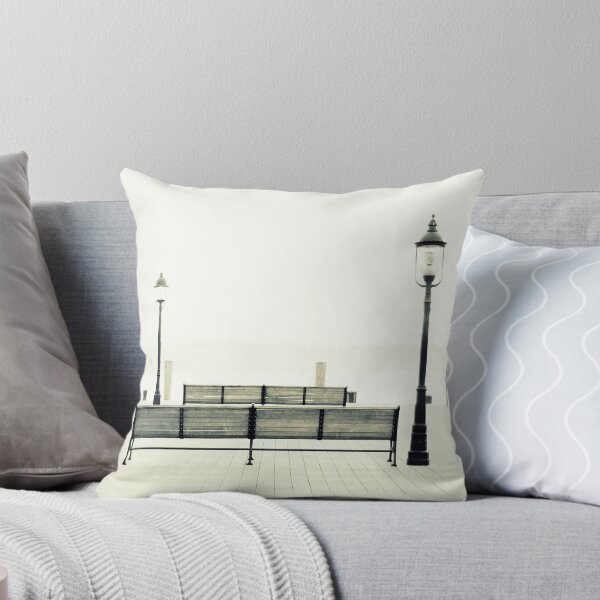 Item preview, Benches On The Pier In Black And White designed and sold by James DeFazio.