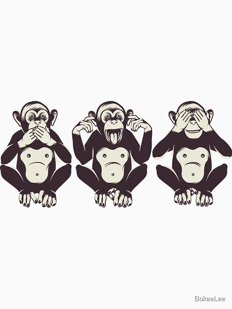 three wise monkeys t shirt