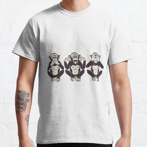 Three Wise Monkeys T Shirts for Sale Redbubble