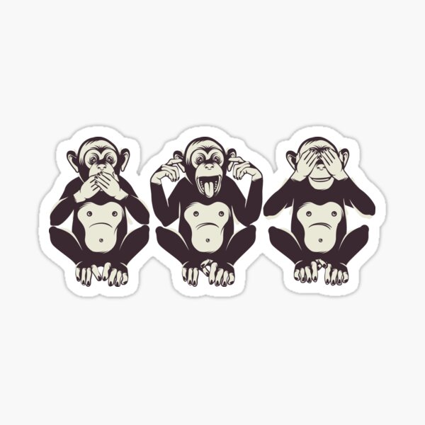 TG019921 Luggage Tags 'Three Wise Monkeys' Gift Pack of 10 