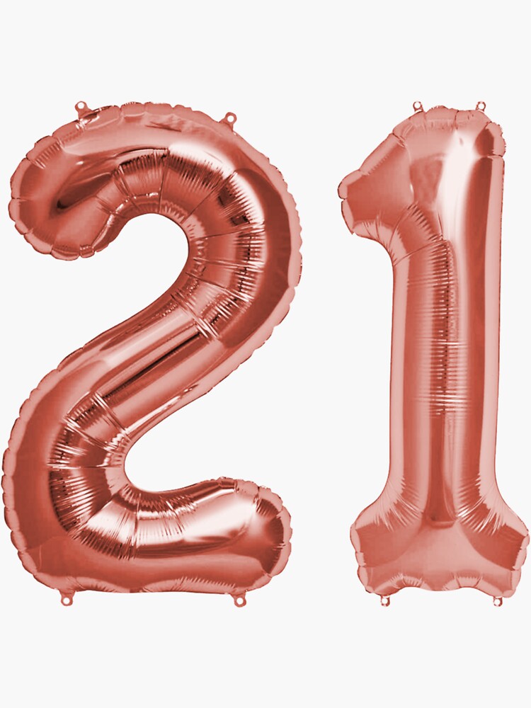 Number 24 twenty four made of rose gold inflatable balloons