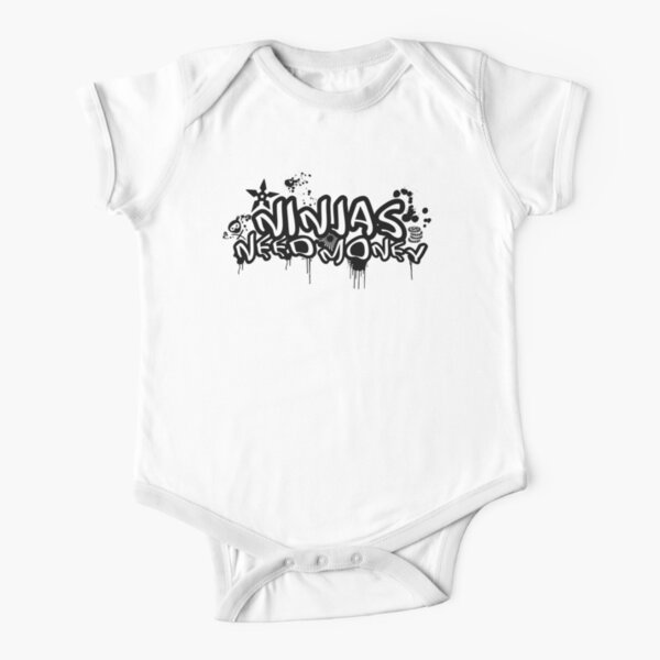 URBAN NINJA BLACK Short Sleeve Baby One-Piece