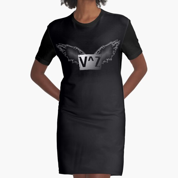 V^Z Brand Logo Graphic T-Shirt Dress
