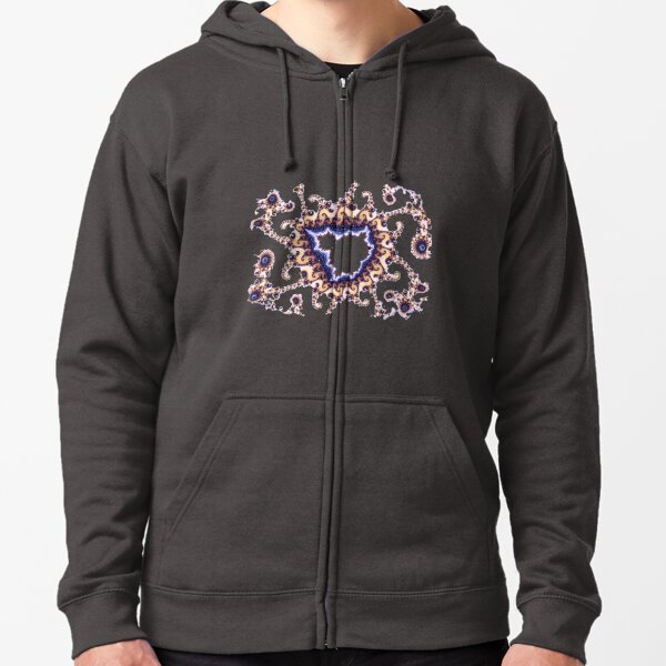 Mandelbrot Hybrid Zipped Hoodie