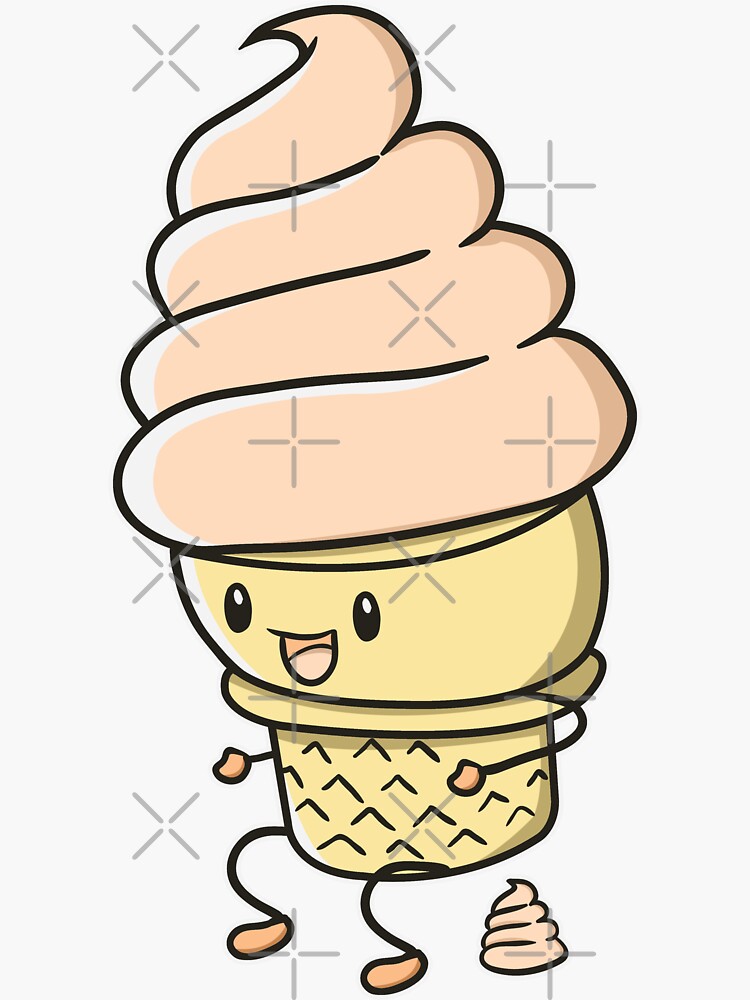 "Chocolate Ice Cream Poop" Sticker for Sale by frittata Redbubble