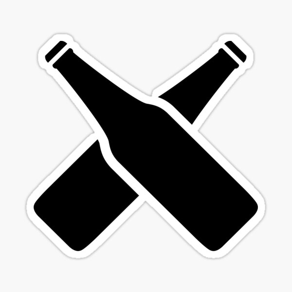 Black BeerXchange Bottles - Large Sticker