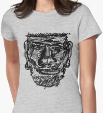 dabnotu_scribbleheadchin Women's Fitted T-Shirt