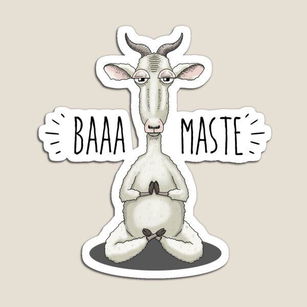 Item preview, Baaa-maste - Namaste Meditating Goat designed and sold by jitterfly.