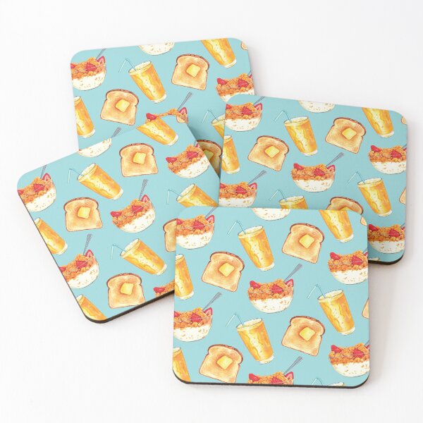 Item preview, Breakfast Pattern - Blue designed and sold by Kelly  Gilleran.