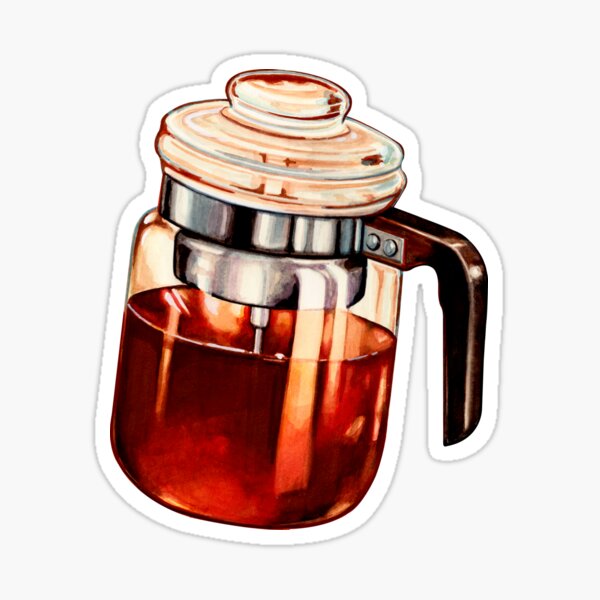 Coffee Percolator Pattern Sticker