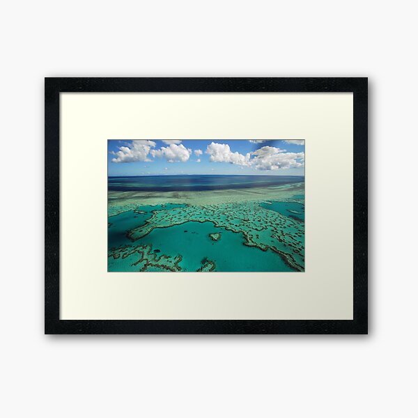 Heart Reef, Great Barrier Reef, Whitsundays Framed Art Print