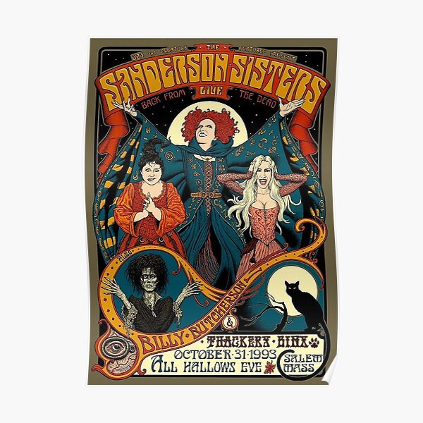 Sanderson Sisters - cartel de la vendimia Póster