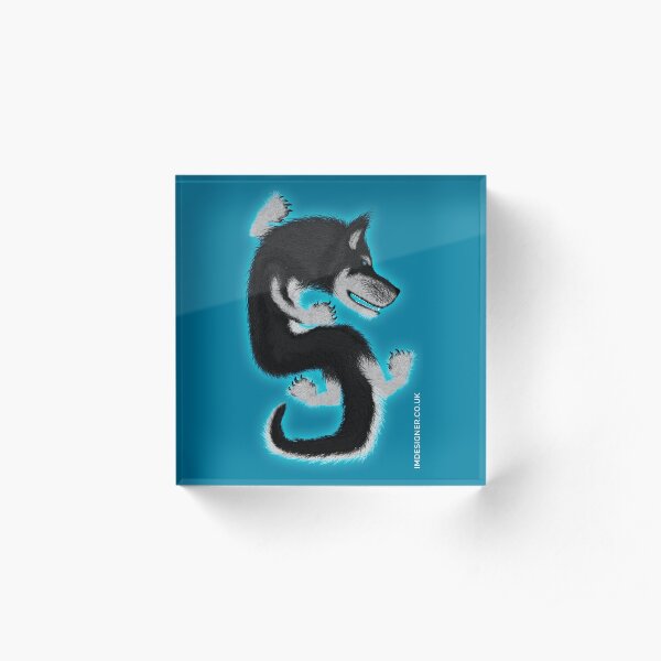 Dragon dog Husky Acrylic Block