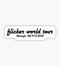 Flicker World Tour w/custom show date - Wantagh Sticker